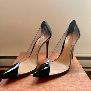 SCHUTZ Patent Leather and Vinly High-Heel Pumps